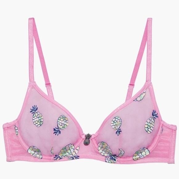 Savage x Fenty Pineapple Print Bra sz 34D - Picture 8 of 8